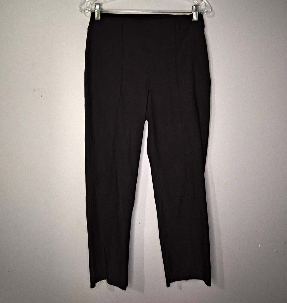Rafaella Pull On Stretch Knit Dress Pants Women's Size 4 Black Straight Leg